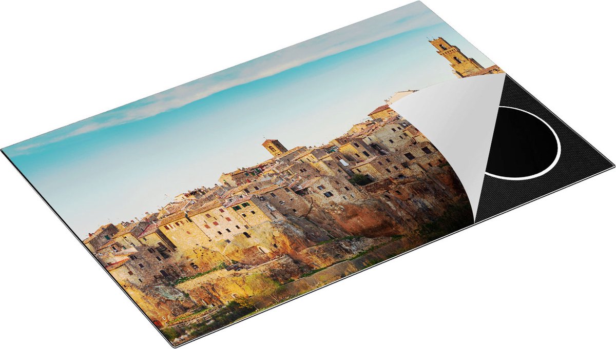Chefcare Inductie Beschermer Oude Stad in Toscane, Italië - 78x52 cm - Afdekplaat Inductie - Kookplaat Beschermer - Inductie Mat