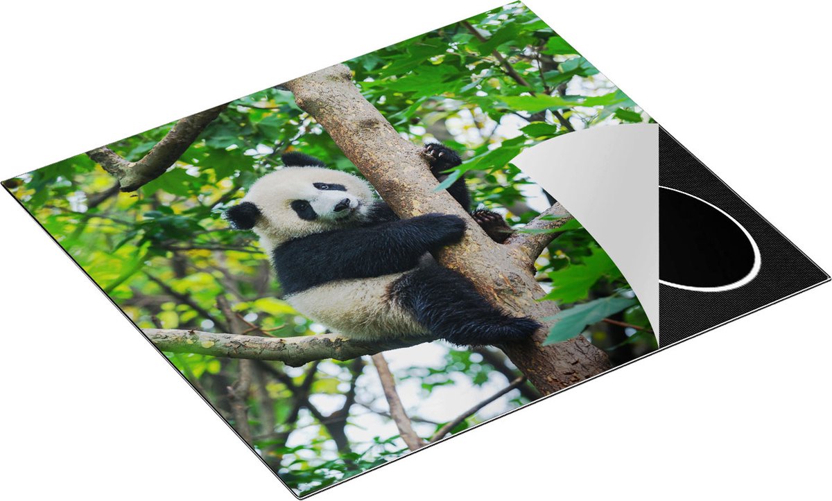 Chefcare Inductie Beschermer Panda in de Bomen - 59x51 cm - Afdekplaat Inductie - Kookplaat Beschermer - Inductie Mat