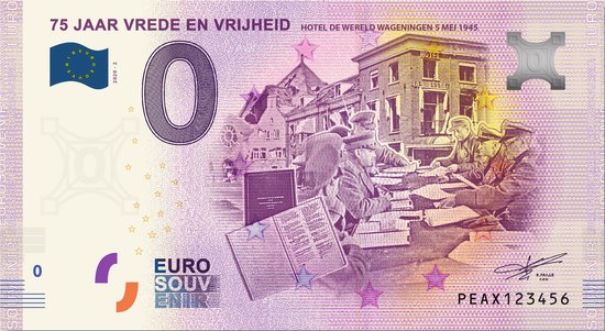 Thumbnail van een extra afbeelding van het spel 0 Euro biljet Nederland 2020 - Hotel de Wereld LIMITED EDITION