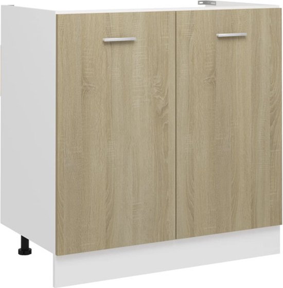 Wastafelonderkast 80x46x81,5 cm (eiken)