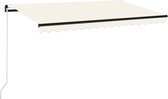 vidaXL Auvent extensible manuel avec LED 400 x 350 cm Crème