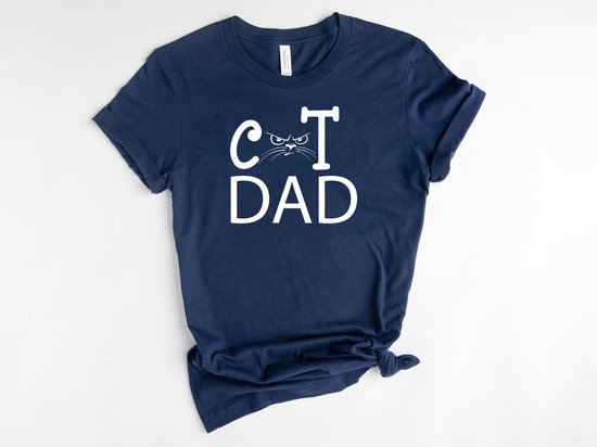 Lykke Cat dad T-shirt| Heren | Kattenliefhebber| Maat S | bol.com