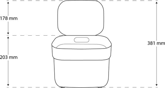 Prullenbak Curver Ready to Collect - GFT - 5L - Gris foncé/Gris clair