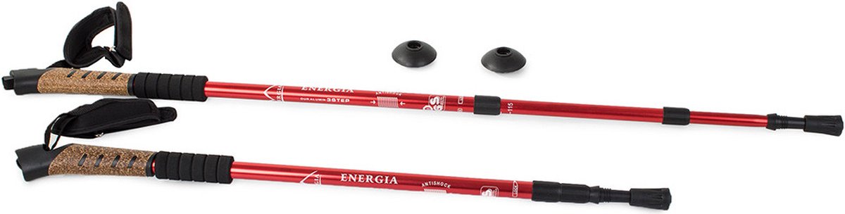 Nordic Walking wandelstok - Handvat Kurk - Antishock - 135cm max - Bestelling per stuk