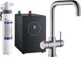 3in1 Multi -Tap kokend water kraan & 3M waterfilter - L-uitloop-Chroom
