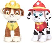 Paw Patrol set de jouets en peluche de 2x caractères Gravats et Marshall 27 cm - cadeau chiens speelgoed Kinder