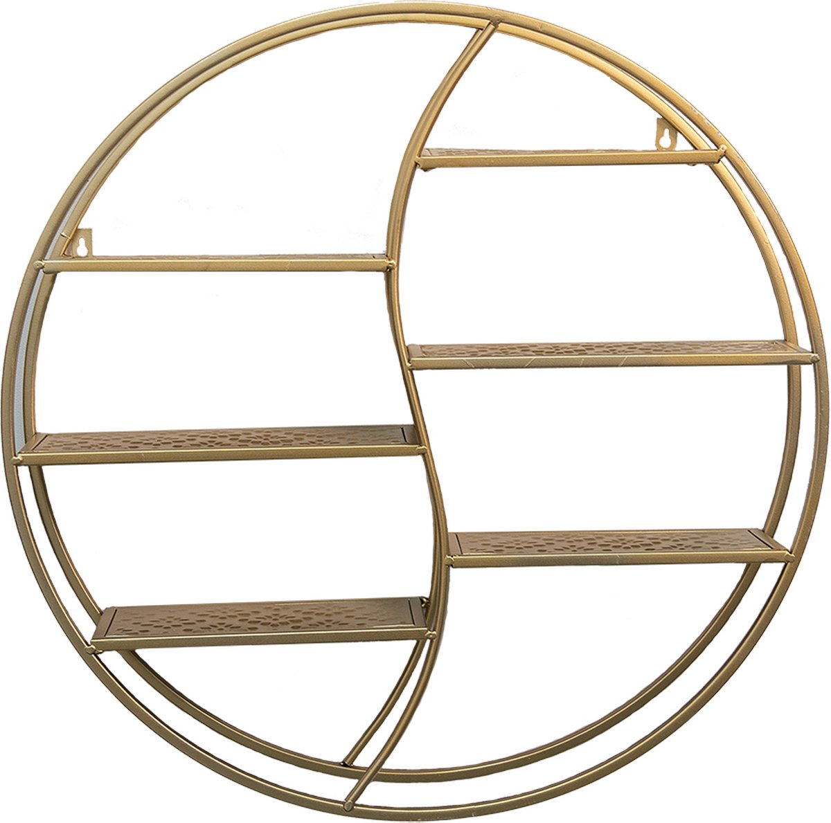 Clayre & Eef Wandrek 64x12x64 cm Goudkleurig Metaal Muurrek