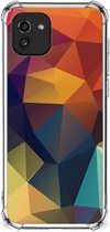 Hoesje maken Geschikt voor Samsung Galaxy A03 GSM Hoesje met doorzichtige rand Polygon Color