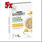 5x Gourmet Nature's Creations - Puree met Kip en Pompoen - 5 x 10 gram