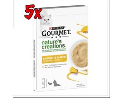 5x Gourmet Nature's Creations - Puree met Kip en Pompoen - 5 x 10 gram