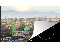 KitchenYeah® Inductie beschermer 81x52 cm - Luchtfoto van Bandung bij het eiland Java in Indonesië - Kookplaataccessoires - Afdekplaat voor kookplaat - Inductiebeschermer - Inductiemat - Inductieplaat mat