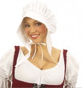 3x stuks boerinnen verkleedkleding kapje/mutsje - carnaval kostuum hoofddeksels