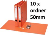 10 x Ordner Quantore - A4 - 50mm breed - PP kunststof - oranje