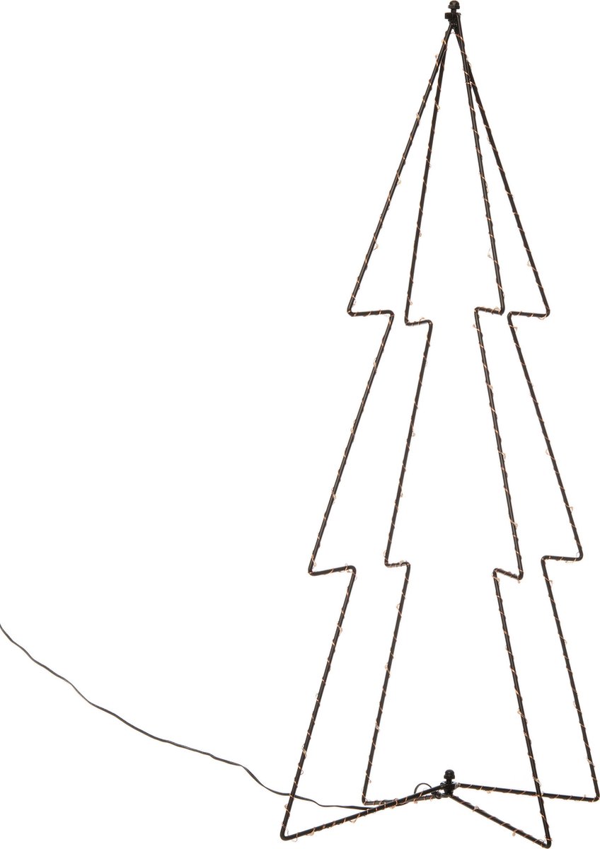 Verlichte figuren 3D kerstbomen/lichtbomen classic warm 72 cm voor buiten - Decoratieboom/3D boom met verlichting