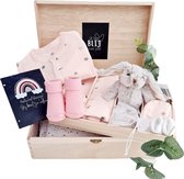 Kraam cadeau baby box - pas geboren baby - baby shower Meisje - baby geschenk - geboorte cadeau voor meisje - 10 in 1 cadeau