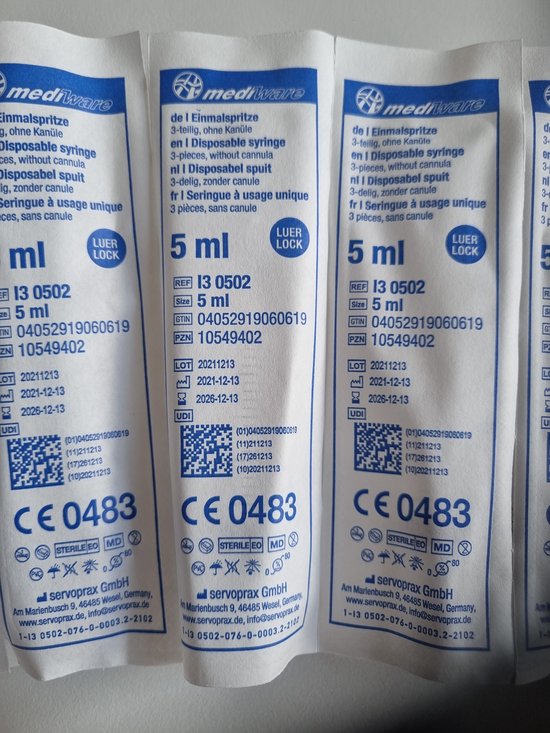 Mediware wegwerpspuiten 10/12 ml | Medische Vakhandel