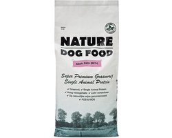 Nature Dog Food - Hypoallergeen hondenvoer Adult Graanvrij Zalm 12 kg met Rex graanvrije kluifjes 500 gr.