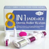 Derma Roller Kit 8 in 1 Hydra Microneedling Roll with Jade and Ice roller| FaQood