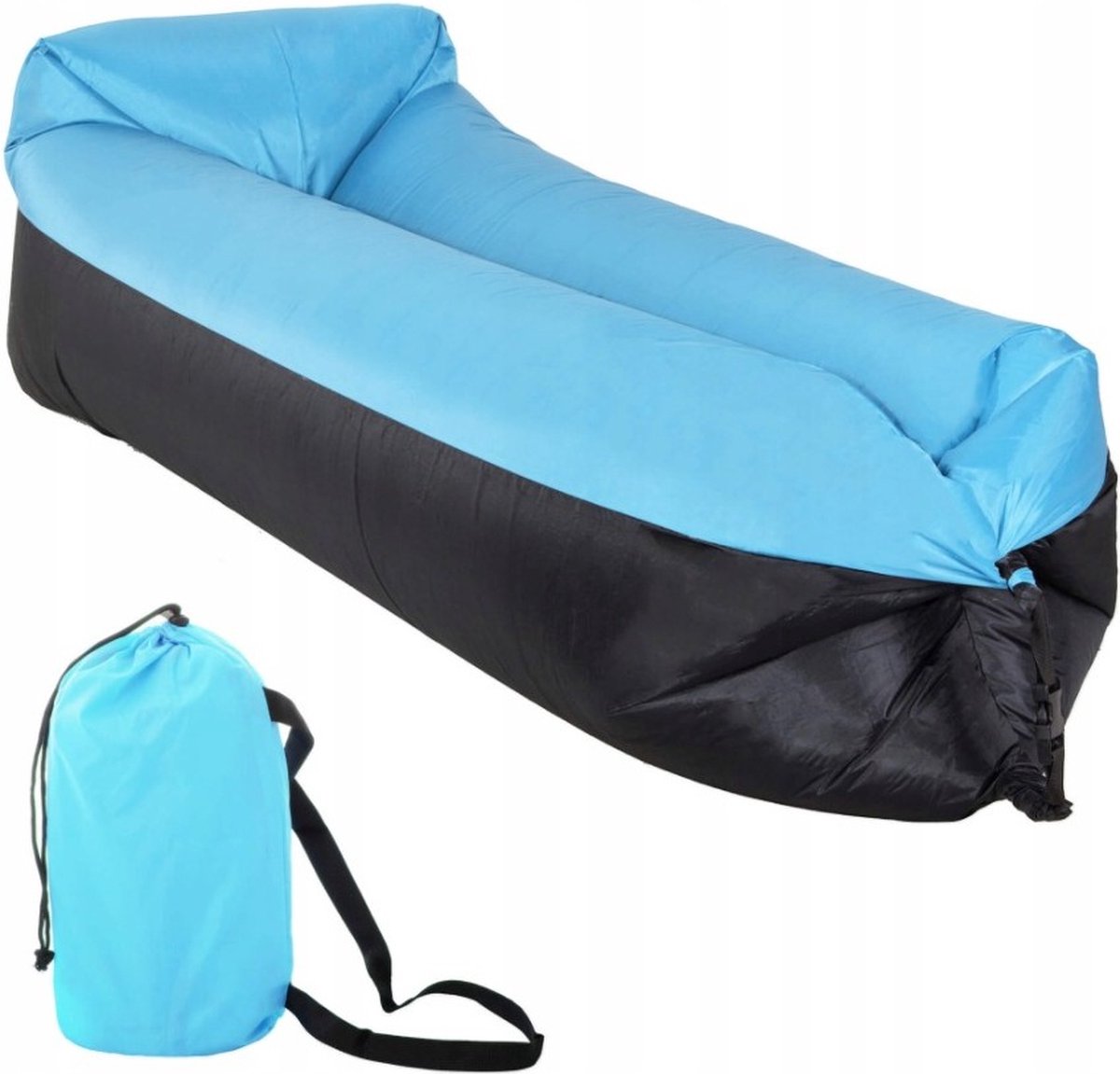 Lucht sofa blauw 180x70x52cm Air lounger Luchtzak Opblaasbare