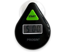 PROSIN® Douchetimer - Timer - Douchewekker - Doucheklok - Showertimer - Zwart - Douchetimer 5 Minuten - Besparen - Milieuvriendlijk