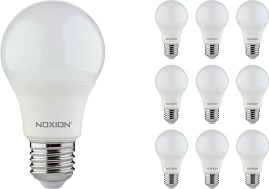 Voordeelpak 10x Noxion Lucent Classic LED E27 Peer Mat 8W 806lm - 840 Koel Wit | Vervangt 60W.