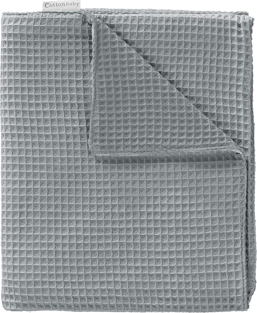 Cottonbaby - Wiegdeken - wafel - oudblauw - 75x90 cm Cottonbaby - Wiegdeken - wafel - oudblauw - 75x90 cm