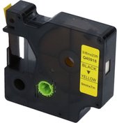 PrintAbout huismerk Tape 40918 (S0720730) Zwart op geel (9 mm) geschikt voor Dymo