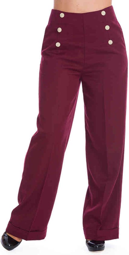 Dancing Days Pantalon large -L- ADVENTURES AHEAD Bordeaux rouge
