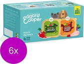 6x Edgard & Cooper Kuipjes Multipack Kip & Lam - Hondenvoer - 4x300g