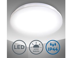 B.K.Licht - Badkamerverlichting - plafondlamp - IP44 - Ø29cm - 4.000K