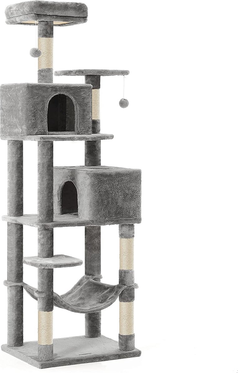 Krabpaal met zachte pluche voor meerdere katten, Kattenboom, Kattenspeeltje