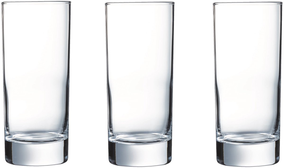 12x Stuks longdrinkglazen transparant 290 ml - Glazen - Drinkglas/waterglas/longdrinkglas