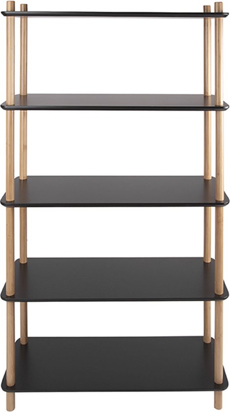 Plankenkast Simplicity - Zwart - Large - 80x30x150cm