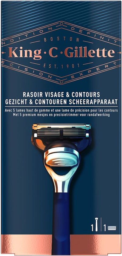 King C. Gillette Rasoir Pour Homme - Rasage Et Contours - 1 Lame