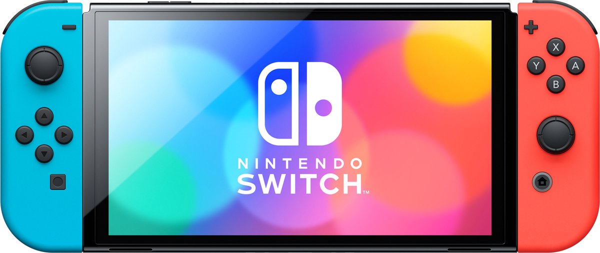 Nintendo Switch OLED - Blauw/Rood | bol.com