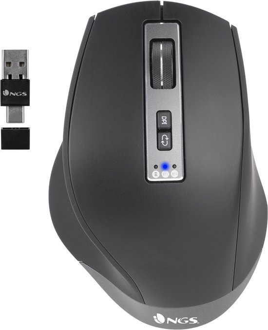 Mouse NGS BLUR-RB Black Wireless 3200 DPI