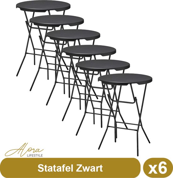BRASQ Statafel Grijs Ã¸80 cm x 110 cm Inklapbaar
