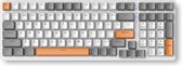 Fuegobird K3 Mechanisch Gaming Toetsenbord - 100keys - Rode Switch - Qwerty - Mechanical RGB Backlight Keyboard - Wit/Oranje