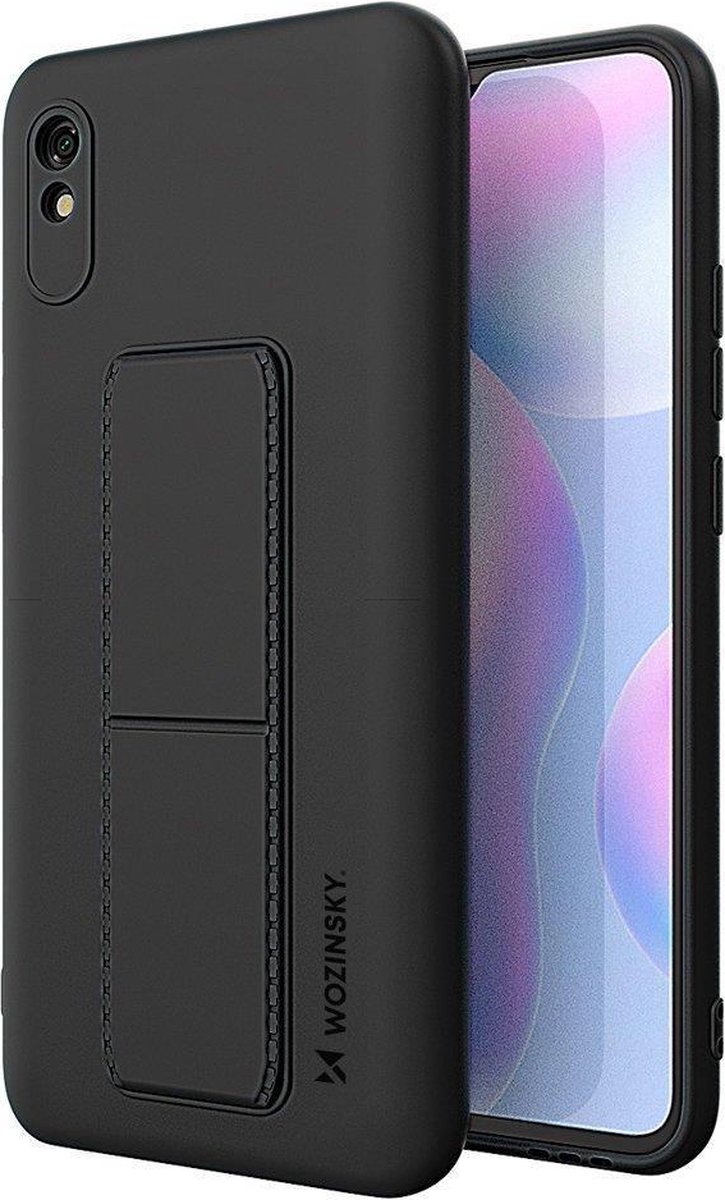 Wozinsky Kickstand Case voor Xiaomi Redmi 9A - zwart