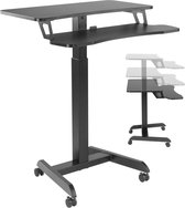 Table d'ordinateur portable de bureau assis-debout - mobile - réglable en hauteur