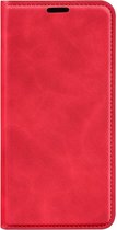 Etui TCL 305 - Mobigear - Série Retro Slim - Bookcase en similicuir - Rouge - Etui adapté pour TCL 305