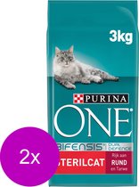 Purina One Sterilcat - Kattenvoer - 2 x Rund Granen 3 kg