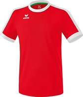 Erima Retro Star Shirt Korte Mouw Kinderen - Rood / Wit | Maat: 128