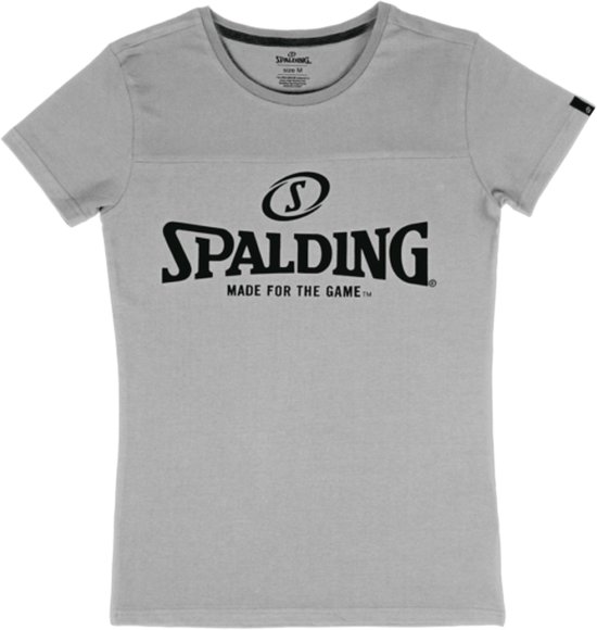 Spalding Essential Logo T-Shirt Dames - Grijs Gemeleerd | Maat: L