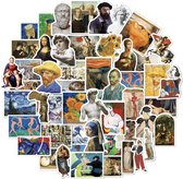 Winkrs | Kunst Stickers | Leonardo da Vinci, Vincent van Gogh, Johannes Vermeer, Botticelli | 50 Stickers