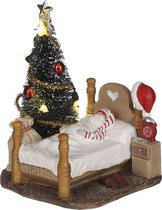 Luville - Père Noël endormi à piles - Maisons de Villages de Noël