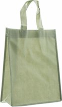 Shopper Bag - 10 stuks - Groen - 24 x 30 x 10cm - Non Woven - Shopper tas