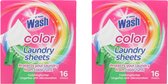 Lingettes colorées - Lavage At Home - Lavage coloré - 2 x 16 lavages