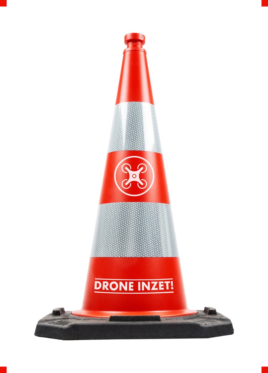 Reflecterende Drone Verkeerskegel 50 CM (NL)