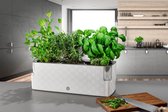 Cobble Trio - Pot à herbes aromatiques Design avec système d'arrosage - Blanc cristal - Herb box - Jardinière - Herboristerie